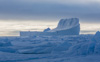 iceberg in the frozen ocean - near bylot island