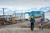 children in pond inlet - baffin island