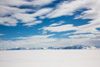 frozen ocean and mountains of baffin island - 