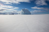 frozen ocean and iceberg in front of bylot island - 