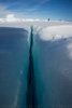 a crack in the ice at the floe edge - 