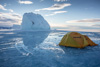 water-camping on the frozen ocean - 