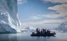 zodiac-cruise in ilulissat ice-fjord - ice of the sermeq kujalleq glacier - most productive glacier in the northern hemisphere