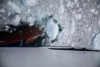 ship running through ice - 