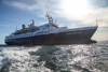 clipper adventurer stuck on a rock in coronation gulf - 