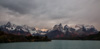 torres del paine and lago pehoe  - at sunrise